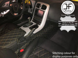 RED DIAMOND STITCH 2X SIDE CONSOLE TUNNEL LEATHER COVER FOR CORVETTE C6 05-13