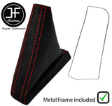 RED  STITCH CARBON VINYL HANDBRAKE GAITER+FRAME FOR NISSAN SKYLINE R32 89-1993