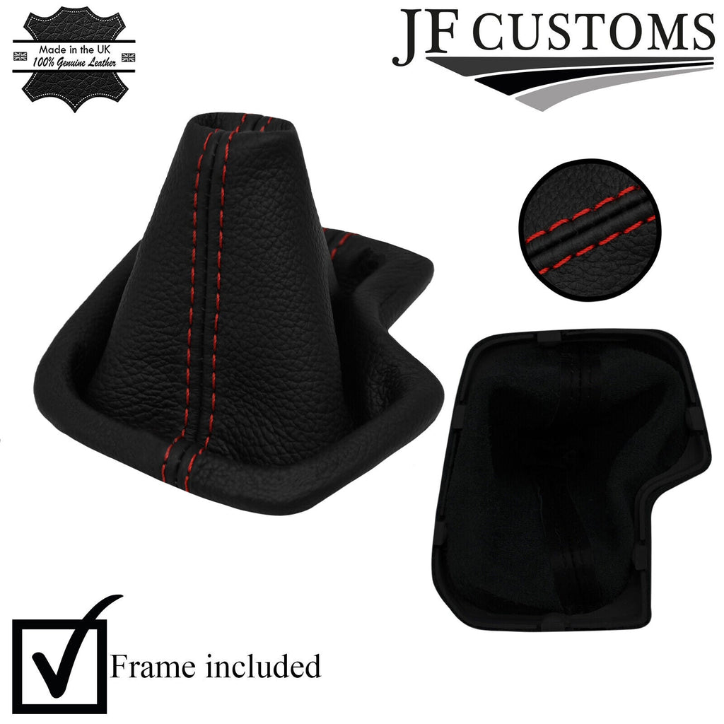 D RED STITCH LEATHER AUTO AUTOMATIC GEAR GAITER + FRAME FOR HYUNDAI I10 14-19