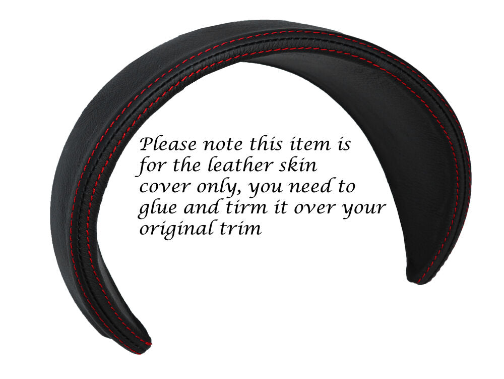 RED STITCH SPEEDO HOOD SURROUND LEATHER SKIN COVER FITS VW BEETLE 1998-2011