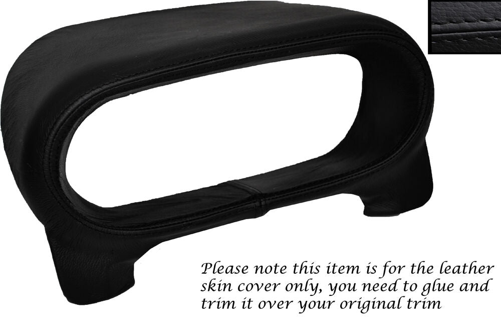 BLACK STITCH GAUGE HOOD SPEEDO LEATHER COVER FITS FORD FUSION 2 2002-2005