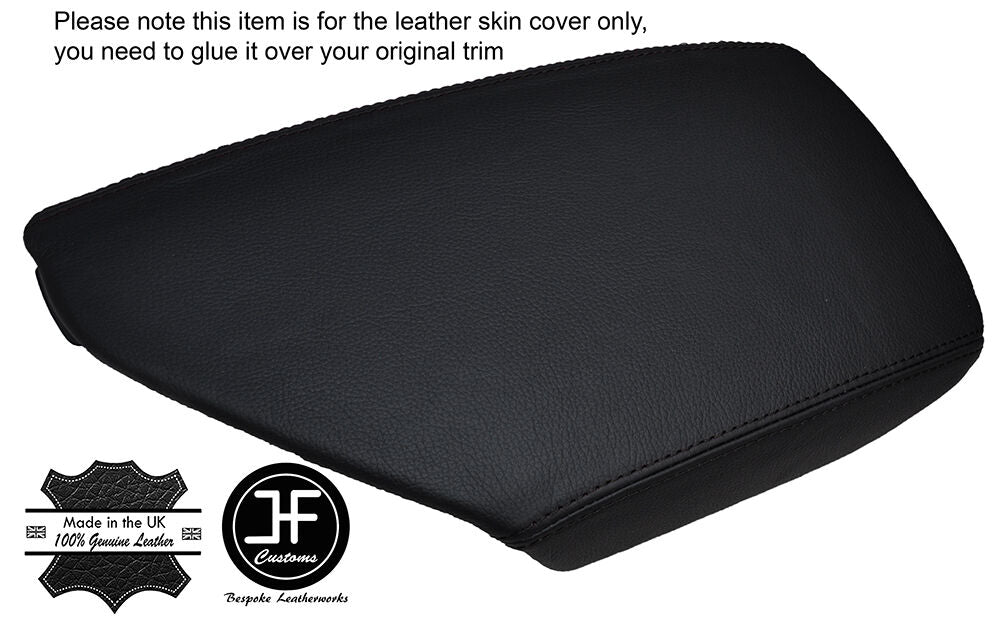 BLACK STITCHING ARMREST LID LEATHER COVER FITS HYUNDAI I40 2011-2016 CUSTOM NEW