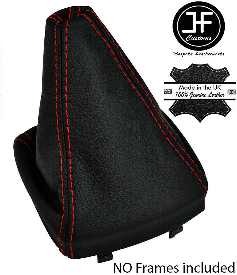 RED STITCHING MANUAL LEATHER GEAR GAITER BOOT FOR FORD MK4 MONDEO 2007-2013