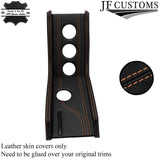 BEIGE STITCH CENTRE CONSOLE TRIM LEATHER COVERS FITS PORSCHE 914 1969-1976