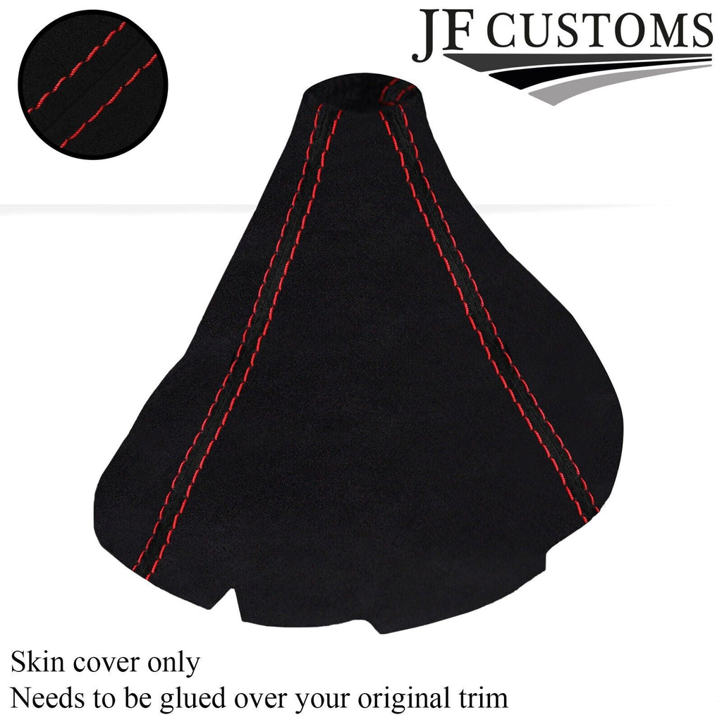 RED STITCH MANUAL SUEDE GEAR GAITER FITS PORSCHE CARRERA 911 997 04-12