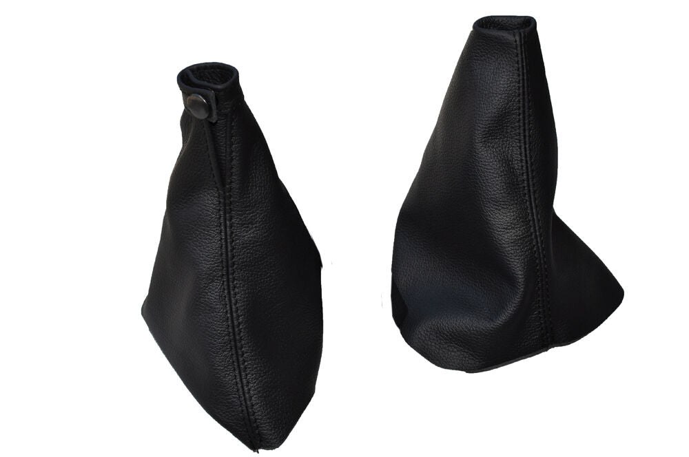 BLACK STITCH FITS RENAULT LAGUNA MK2 2001-2005 GEAR GAITER HANDBRAKE GAITER  SET