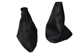 BLACK STITCH FITS RENAULT LAGUNA MK2 2001-2005 GEAR GAITER HANDBRAKE GAITER  SET