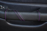 FITS  FORD SCORPIO 2X DOOR HANDLE LEATHER NEW COVERS purple CUSTOM NEW