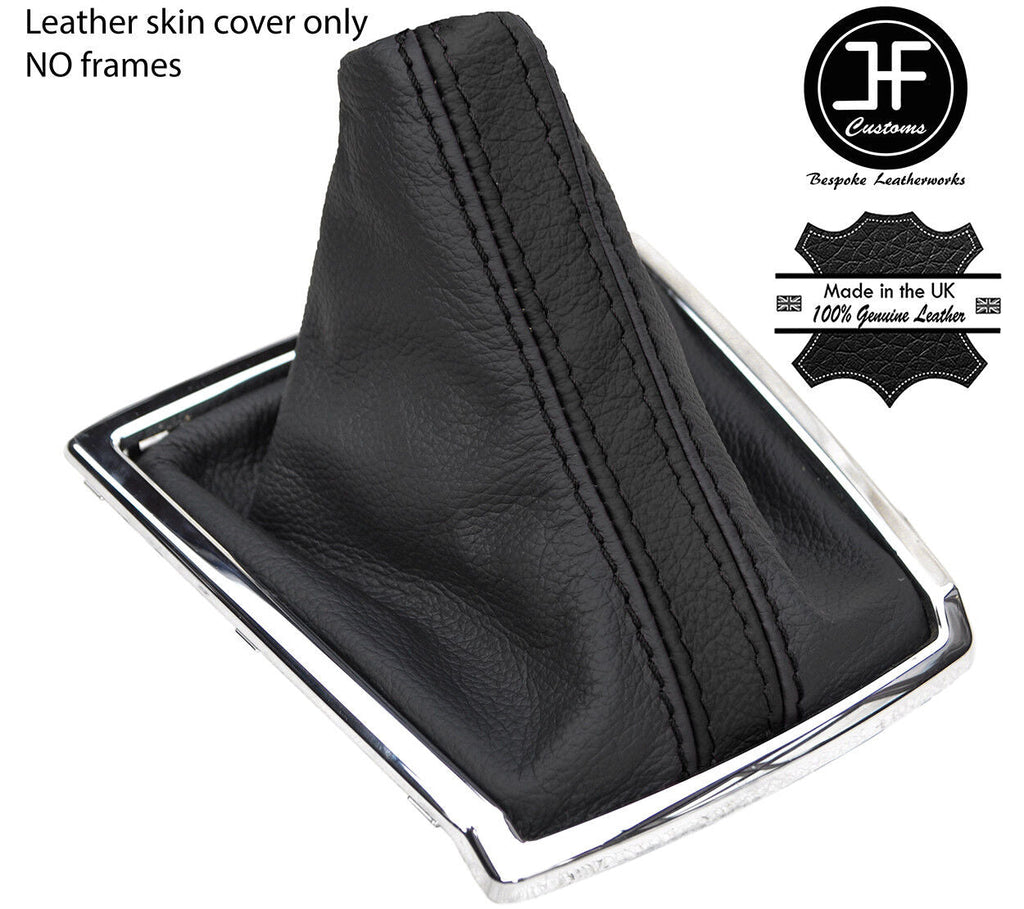 BLACK BLACK STRIPE TOP GRAIN LEATHER GEAR GAITER FOR TOYOTA COROLLA VERSO 04-09