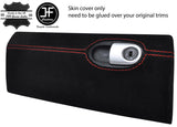 RED STITCHING GLOVE BOX REAL SUEDE COVER FITS SMART FORTWO 451 2007-2014