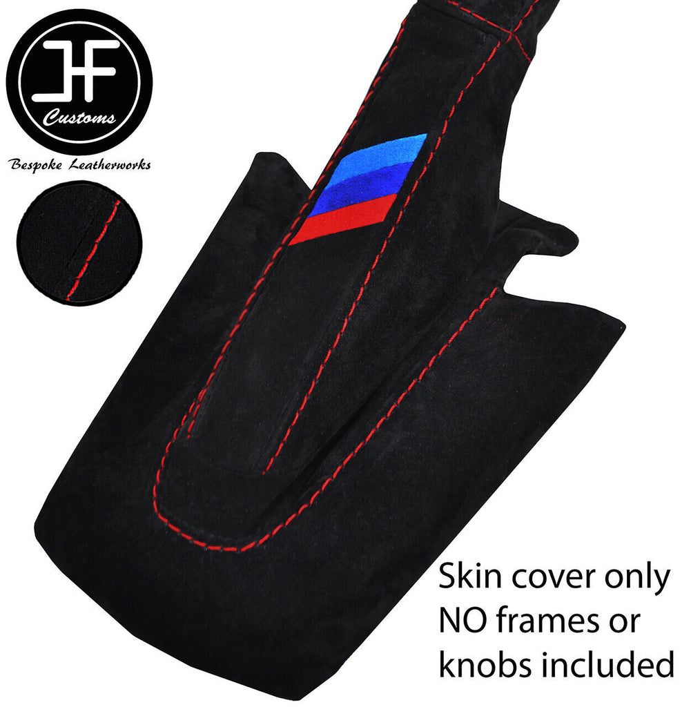 RED STITCHING TRI STRIPE SUEDE HANDBRAKE GAITER FOR BMW Z4 E85 E86 2002-2008