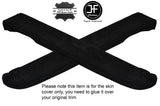 BLACK STITCH 2X FRONT DOOR ARMREST SUEDE COVERS FITS PORSCHE 911 964 993 89-97