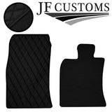 BLACK DIAMOND STITCH VINYL 4XTAILORED FLOOR CARPETS FOR BMW MINI S R56 07-14 JF1