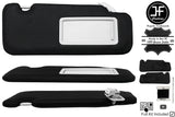 BLACK CROSS STITCH 2X SUN VISORS REAL LEATHER COVERS FOR MAZDA 3 2009-2013