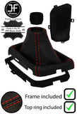 RED STITCH LEATHER AUTOMATIC GEAR+FRAME+TOP RING FOR TOYOTA C-HR CHR 16-20