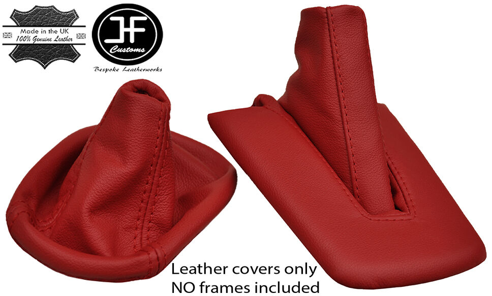 DARK RED LEATHER FOR BMW Z4 E85 E86 MANUAL COUPE ROADSTER GEAR+HANDBRAKE GAITER
