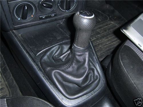 GEAR GAITOR BLACK LEATHER  5 & 6 SPEED FITS VW GOLF Mk4 CUSTOM NEW MADE IN UK