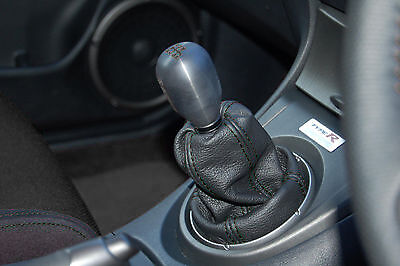 BLACK STITCH FITS HONDA CIVIC 2006-2012 FN2 TYPE R  BLACK LEATHER  GEAR BOOT