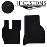 BLUE DIAMOND STITCH VINYL 4XTAILORED FLOOR CARPET FOR VOLVO FH13 12-20  JF1