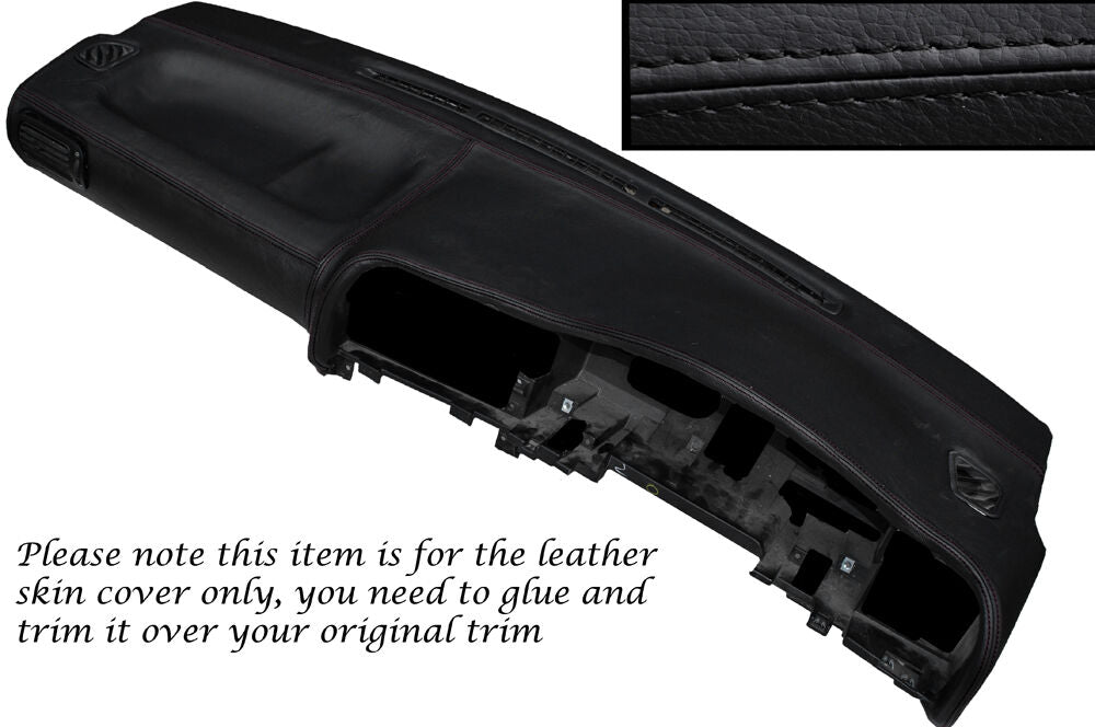 BLACK STITCH DASH DASHBOARD LEATHER SKIN COVER FITS NISSAN SUNNY PULSAR GTIR