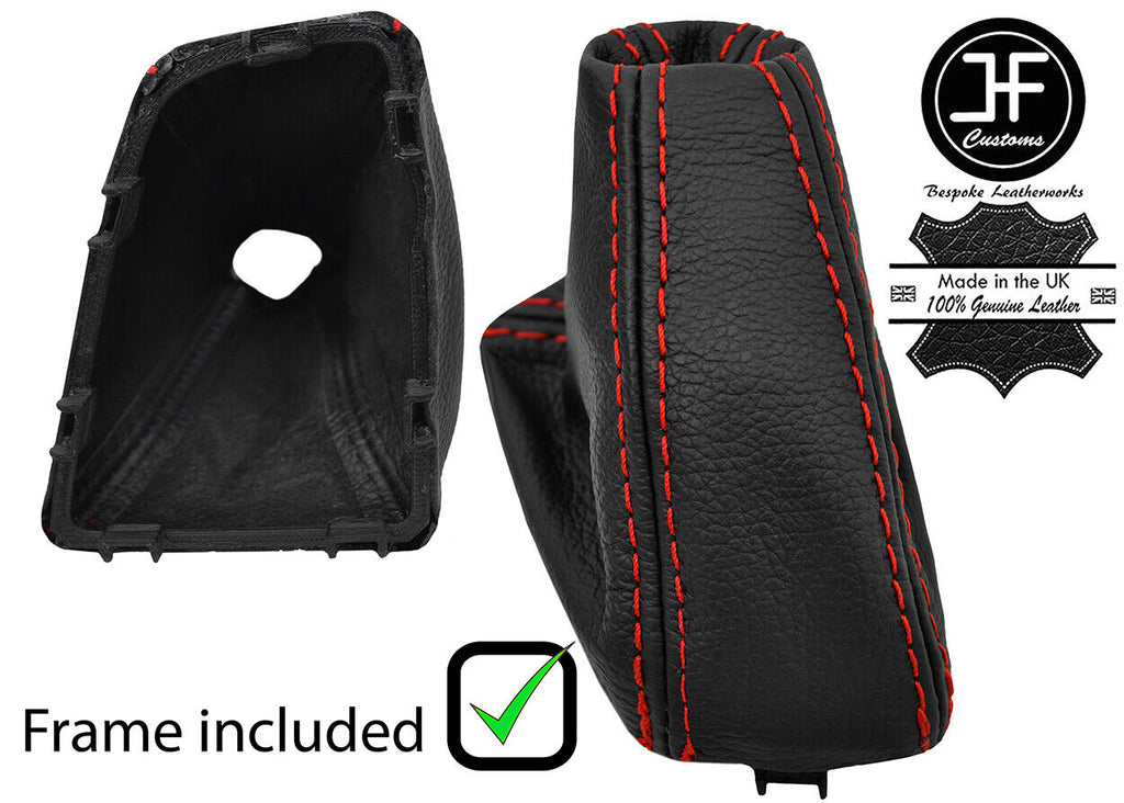 RED STITCH LEATHER AUTOMATIC GEAR +PLASTIC FRAME FOR BMW 2 F45 F46 14-18