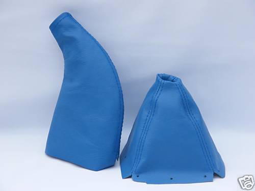 FITS MAZDA MX5 MK1 MK2 BLUE GEAR+HANDBRAKE LEATHER GAITER CUSTOM NEW MADE IN UK