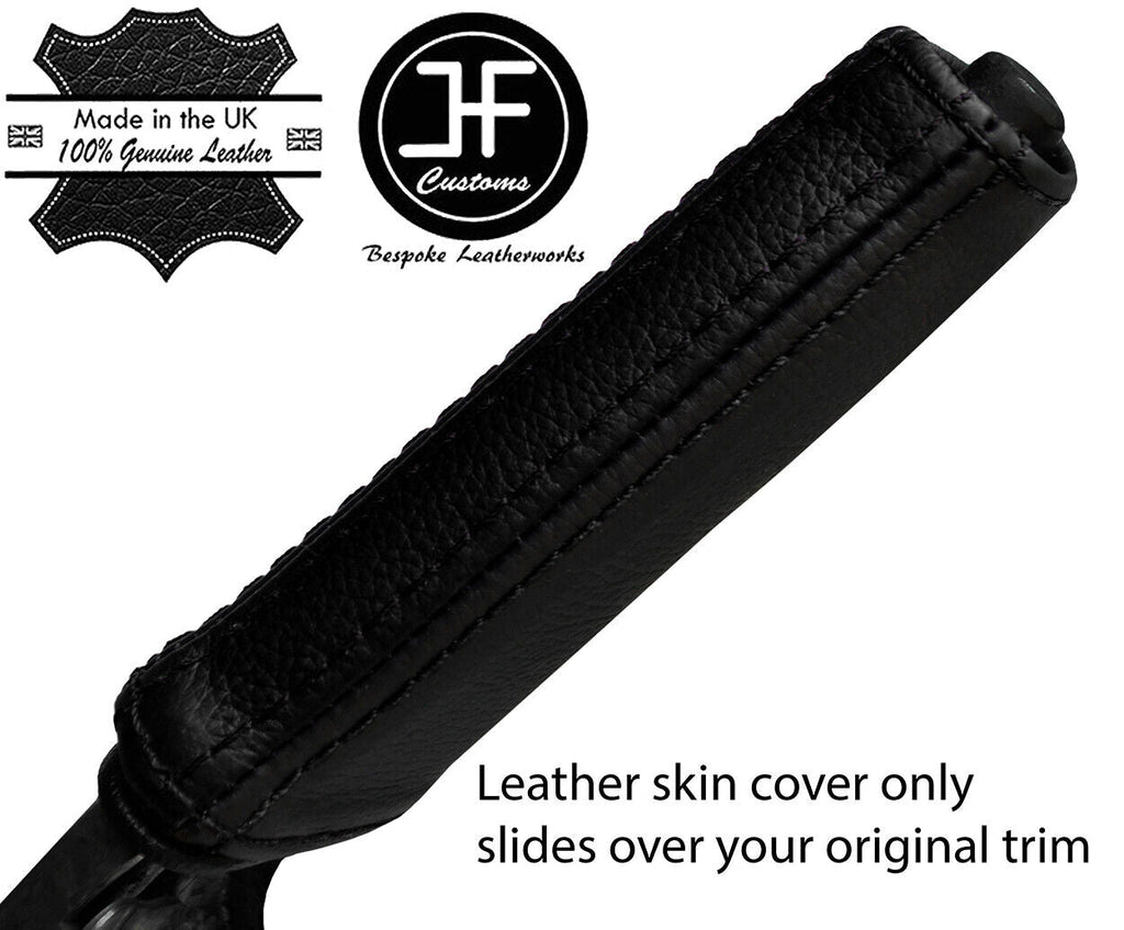 BLACK&BLACK STRIPE LEATHER HANDBRAKE HANDLE COVER FOR FORD MONDEO MK1 MK2 93-00