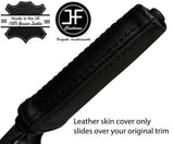 BLACK&BLACK STRIPE LEATHER HANDBRAKE HANDLE COVER FOR FORD MONDEO MK1 MK2 93-00