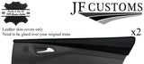BLACK STITCH 2X REAR DOOR CAPPING COVERS FOR FORD FOCUS MK3 11-14 5DR JF1