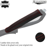 FITS MAZDA RX8 03-12 D RED STITCH LEATHER GEAR + HANDBRAKE & 2X ARMREST COVERS