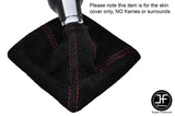 RED STITCH MANUAL SUEDE GEAR GAITER FITS PORSCHE BOXSTER 981 & CAYMAN 14-16