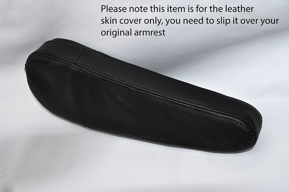 BLACK STITCH 1X DRIVER SEAT ARMREST LEATHER SKIN COVER FITS MAZDA 5 MPV 05-10