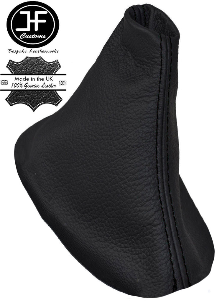 BLACK STITCHING AUTO AUTOMATIC LEATHER GEAR GAITER FITS FORD S-MAX FL 2010-2015