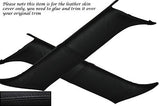 BLACK STITCH 2X WINDSCREEN PILLAR LEATHER SKIN COVER FITS SAAB 93 9-3 02-07