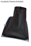 RED STITCH LEATHER MANUAL GEAR GAITER FITS CITROEN DS5 11-15 CUSTOM NEW
