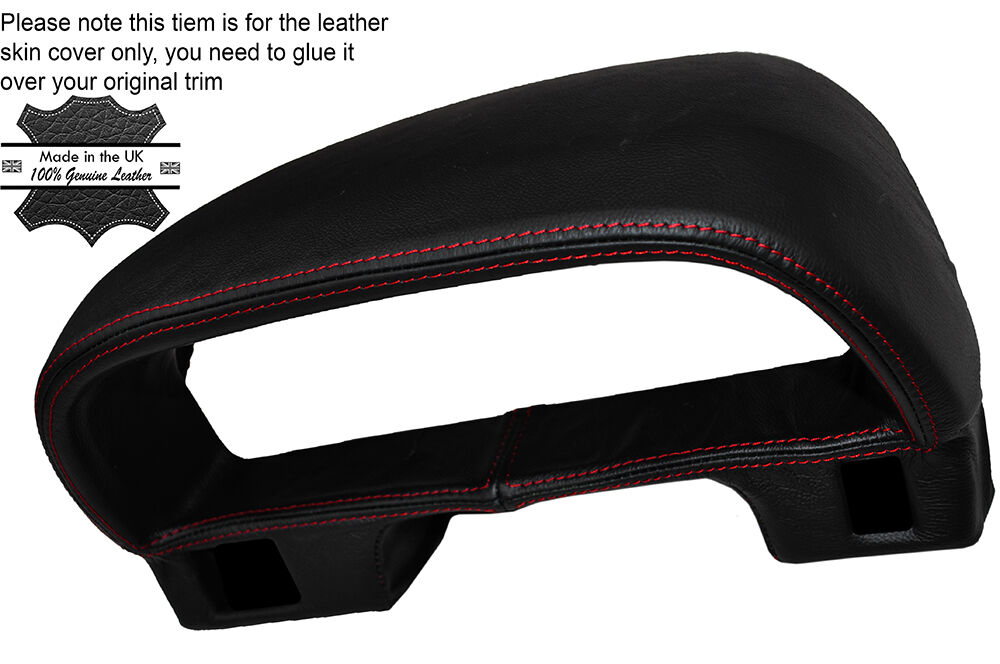 RED STITCH SPEEDO SURROUND TRIM LEATHER COVER FITS HONDA CIVIC EF 1989-1992