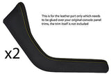 yellow stitch FITS BMW Z3 95-03 2X TRIM PANELS LEATHER COVERS ONLY GLUE NEEDED