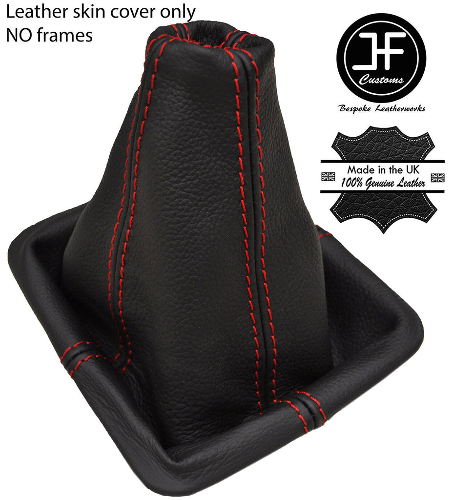 RED STITCHING REAL LEATHER MANUAL GEAR GAITER FITS RENAULT 19 CUSTOM NEW