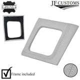WHITE LEATHER COVERED MANUAL SHIFT SURROUND TRIM + FRAME FOR FORD MUSTANG 87-93