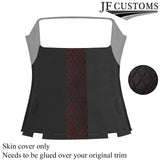 DSG2 RED STITCH D GREY LUXE SUEDE HEADLINER COVER FOR BMW E46 CONVERTIBLE