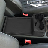 BLACK LEATHER COVERED CONSOLE CUP HOLDER TRIM FITS MERCEDES W126 S CLASS 79-91
