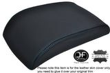 BLUE STITCH BLACK LEATHER SLIDING  ARMREST LID COVER  FITS VW TOURAN CADDY 03-10