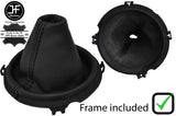 BLACK STITCH LEATHER MANUAL GEAR GAITER+PLASTIC FRAME FOR AUDI TT MK2 06-14