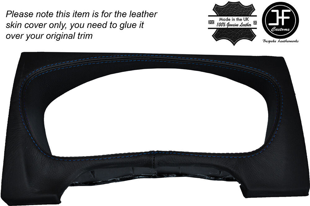 BLUE STITCH SPEEDO SURROUND LEATHER SKIN COVER FITS FORD TRANSIT MK7 2006-2014