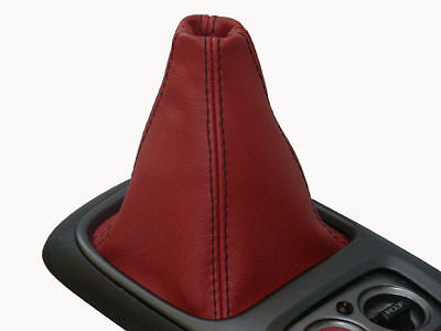 FITS HONDA S2000 D RED  LEATHER GEAR GAITER BLACK STITCH GAITOR CUSTOM NEW