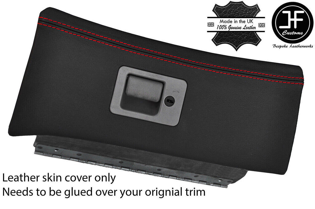 RED STITCH LEATHER GLOVE BOX LID LEATHER COVER FITS FORD MUSTANG 94-98