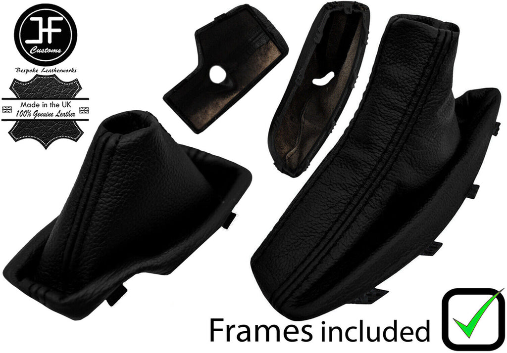 BLACK LEATHER AUTOMATIC GEAR & HANDBRAKE +PLASTIC FRAME FOR BMW X3 E83 03-10