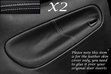 WHITE STITCH FITS PEUGEOT 206 3 DOOR 98-10 2X REAR DOOR CARD LEATHER COVERS ONLY