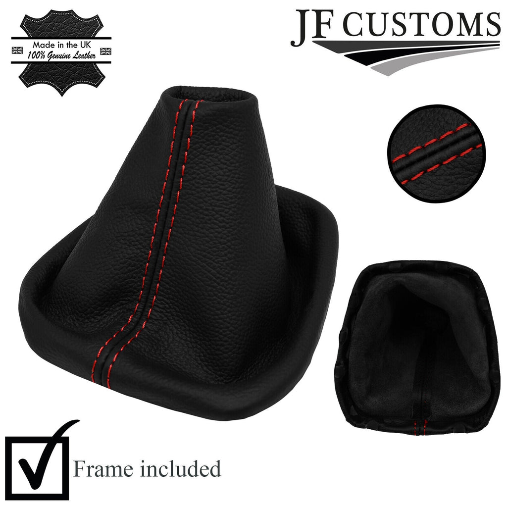 D RED STITCH LEATHER MANUAL GEAR GAITER + FRAME FOR HYUNDAI I10 2013-2017