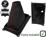 RED STITCH LEATHER MANUAL GEAR GAITER+PLASTIC FRAME FITS MAZDA 3 2003-2009